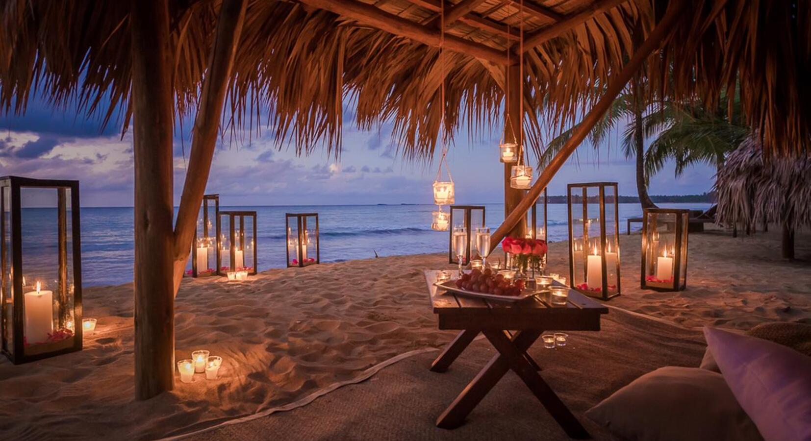 Cena privada al atardecer
